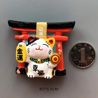 3D Смола Кот Плутос магниты на холодильник Япония, Япония, туристический сувенир украшения для холодильников магнит сообщение паста - Цвет: modle-3