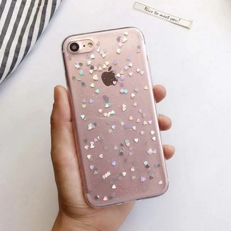 Lovebay чехол для телефона iPhone 11 Pro X XR XS Max 7 8 6 6s Plus Блестящий мягкий прозрачный силиконовый чехол - Цвет: 3731TR