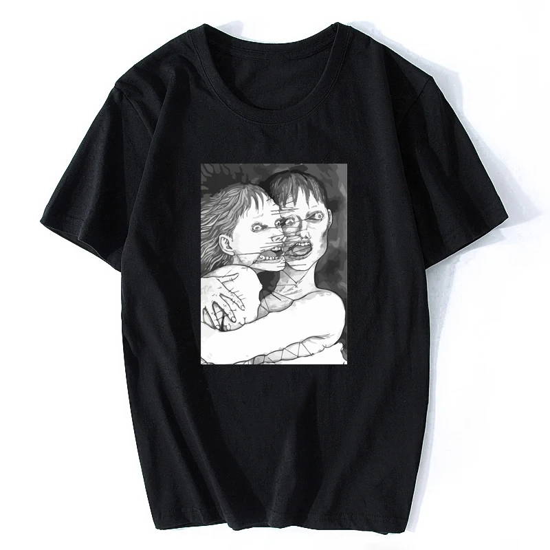 

Man Manga Junji Ito T Shirts Shintaro Kago Girl Tees Shirt Top Design Short-sleeved Aesthetic Japanese Anime Men Cool Shirt