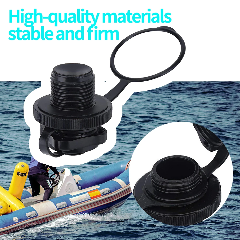 

Black Inflatable Boat Valve Inflatable Boat Kayak Canoe Valve with A Cap and A Screw Thread To Inflate Against Leakage Long Life
