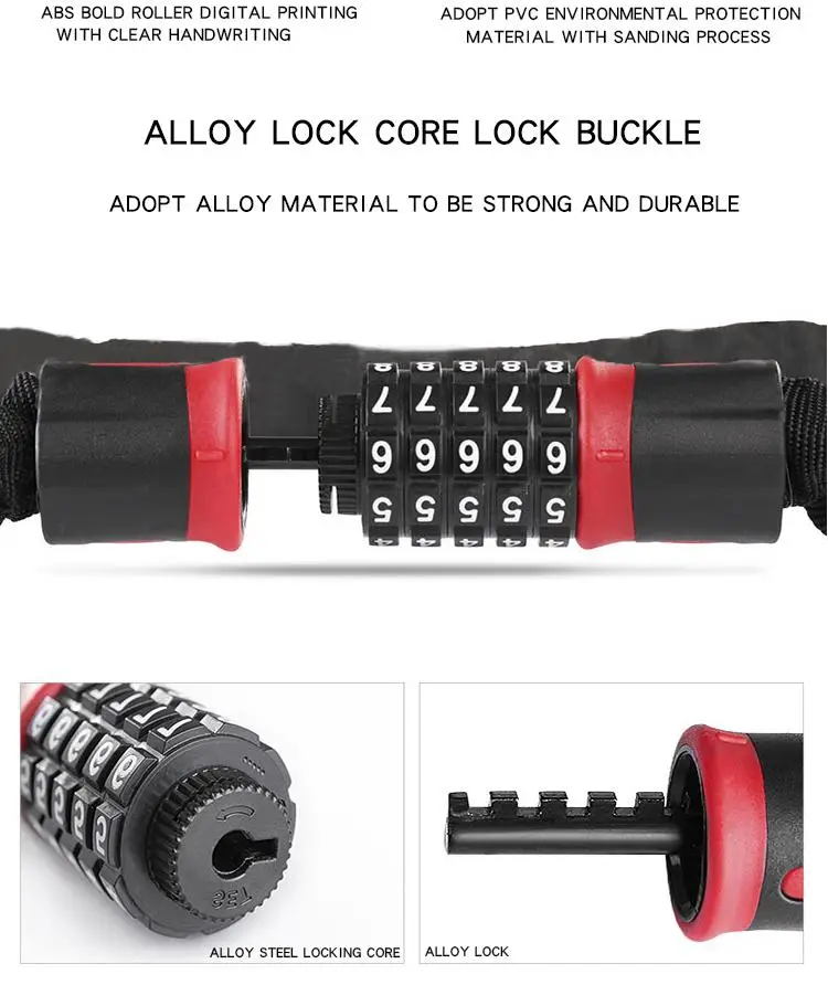 HobbyLane Портативный прочный велосипедный Противоугонный замок цепи из углеродистой стали безопасный ключ замок Электрический мотоцикл Аксессуары для велосипеда