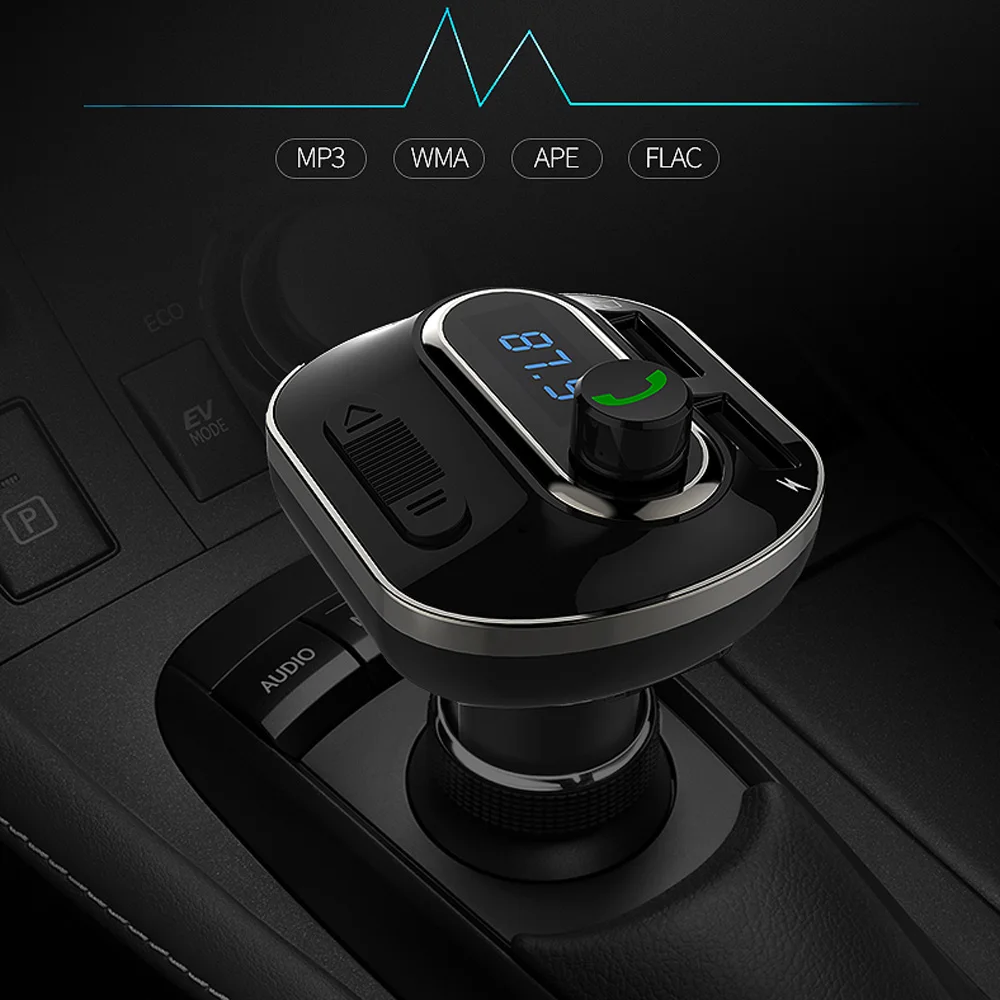 Auto Hands Free Bluetooth Wireless Car AUX Audio Receiver FM Adapter USB Charger Phone Chargers For Huwei Xiaomi Iphone