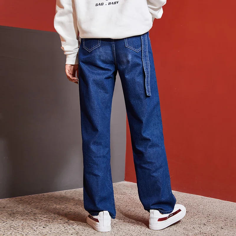 Женские длинные прямые джинсы LEIJIJEANS, элегантные повседневные брюки с высокой посадкой, без резинки, новое поступление, модель 9112 большого размера