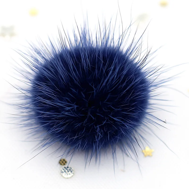 30/35mm Mink Pompon Fur Balls Pompoms for Ring Key Chain Shoes Hats Bags Fluffy Pom Pon DIY Hand Ornaments Crafts Accessories