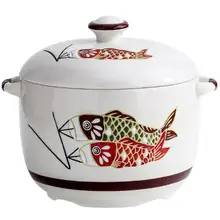 Керамическая кастрюля для супа тушеный горшок молочный горшок Птичье гнездо тушеное с крышкой Размер емкость сладкий тонизирующий суп домашний Ресторан водное тушеное