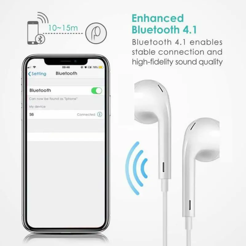 S6 спортивные шейные беспроводные наушники Bluetooth наушники для телефона с микрофоном наушники для xiaomi iphone всех смартфонов