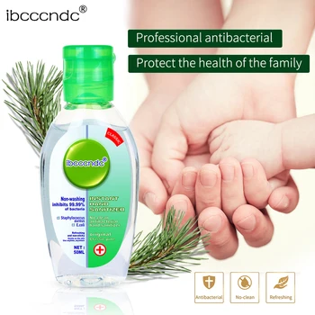 

50ml Portable Instant Hand Sanitizer Antibacterial Gel 65% Disposable Waterless Hand Gel Handgel Disinfection Kids Adult