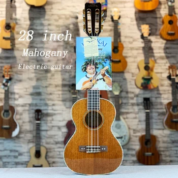 

Ukulele 28 inch Mahogany Mini Guitar 6 String Bright Electric Box Guitar Concert Ukulele Beginner Gift UK2801