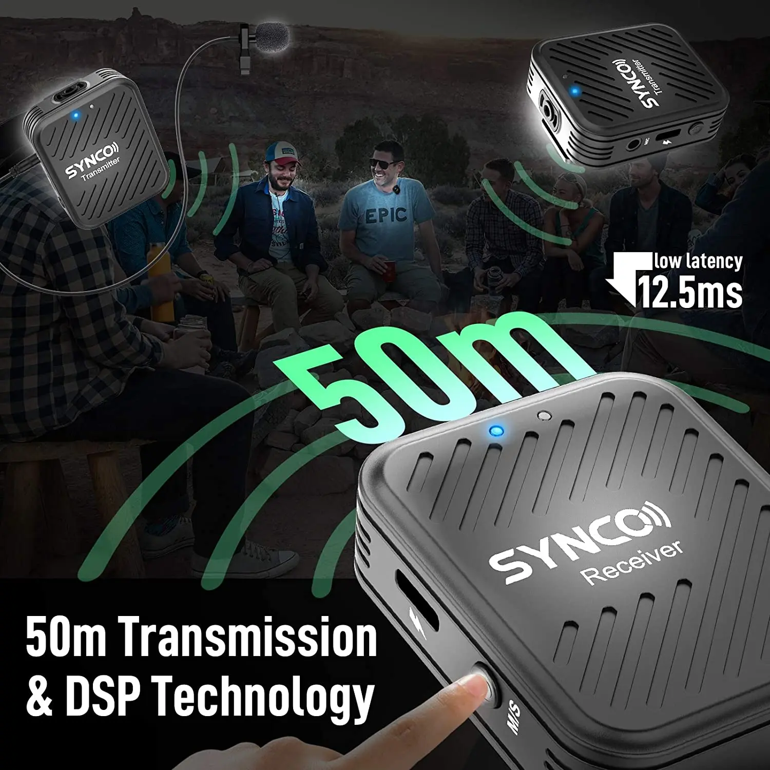 SYNCO G1 G1A1 G1A2 Беспроводной микрофон Системы 2 4 ГГц интервью петличный свободные