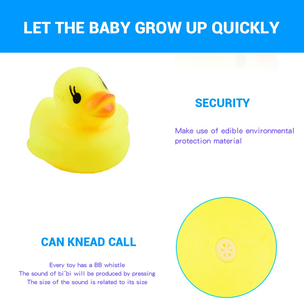 50 шт./партия Игрушки для душа Утка пластик Duckie ребенок 5-7 лет один дюжина Подарочная игрушка сжимающая вызов резиновая уточка подарки на день рождения