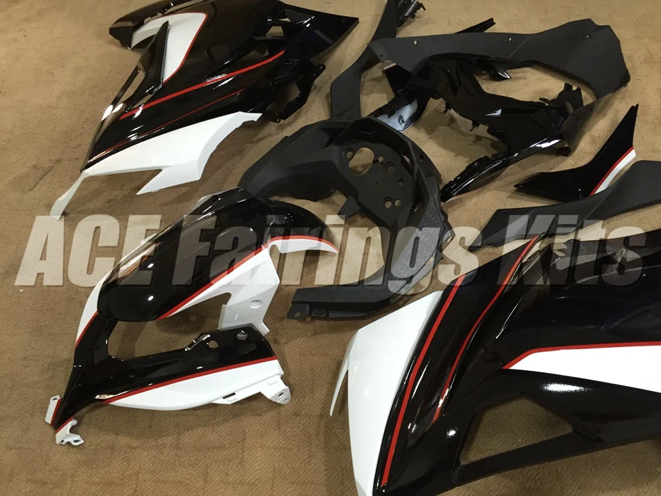 ABS обтекатель комплект для Kawasaki Ninja300 EX300 300R 2013 13 14 15 16 17 Обтекатели набор(литье под давлением) черный белый