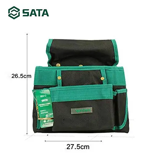 

SATA 6-Pouch Belt Set Electrician Tool Pouch Belt Bag 6 Pocket Slot Storage Holder 95212