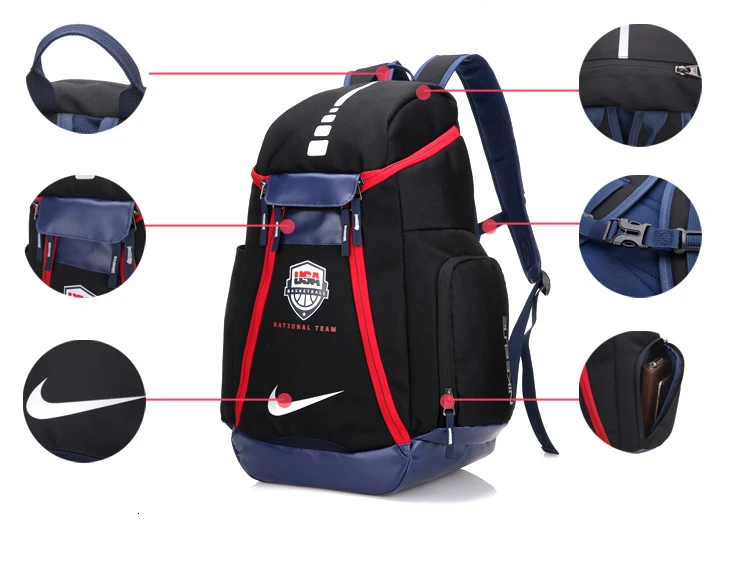Спортивный тренировочный рюкзак Nike, большие вместительные рюкзаки Ba5555-036-325-431