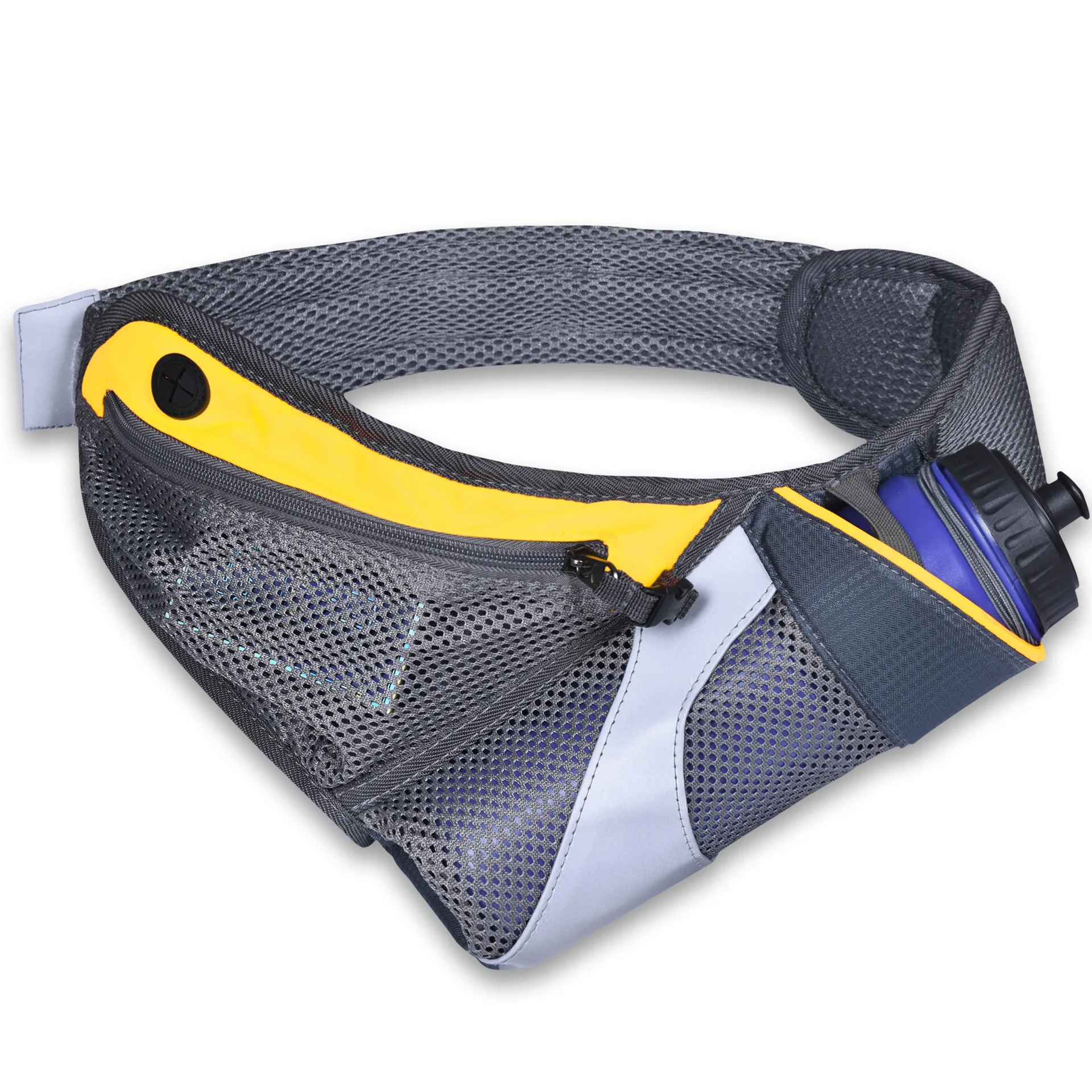 Outdoor Marathon Running Large Capacity Single Bottle Waist Pack Breathable Sandwiches Mesh Sports Kettle Purse