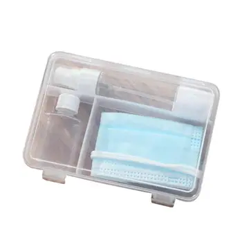 

Mask Case Portable Dustproof Mask Box Transparent Mask Storage Container Moistureproof Spray Bottle Organizer (Without Mask)