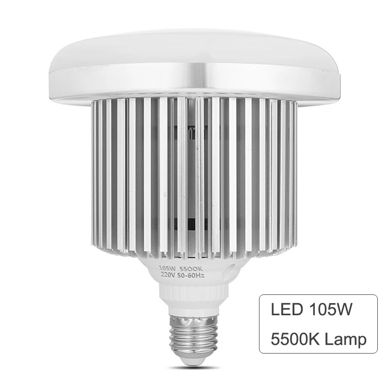 

Studio Professional High-Power 105W LED Lamp Standard E27 Socket Bulb 5500K for photography Softbox Video Beauty Lighting Kit
