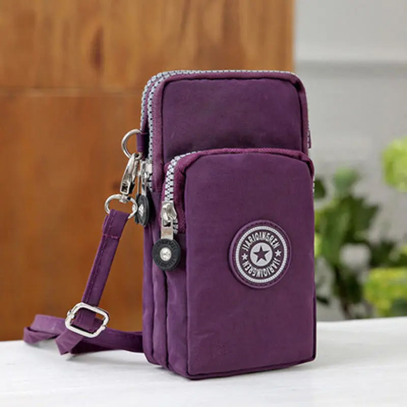 Women Cross body Mobile Phone Shoulder Bag Pouch Case Belt Handbag Purse Wallet Coin Wallet Retro Key Holder Small Money Bag