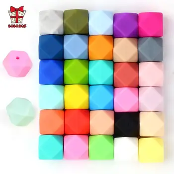 

BOBO.BOX 20pcs Silicone Beads 14mm Baby Teething Teether Bead Food Grade Nursing Perle Silicone Baby Toy DIY Pacifier Accessory