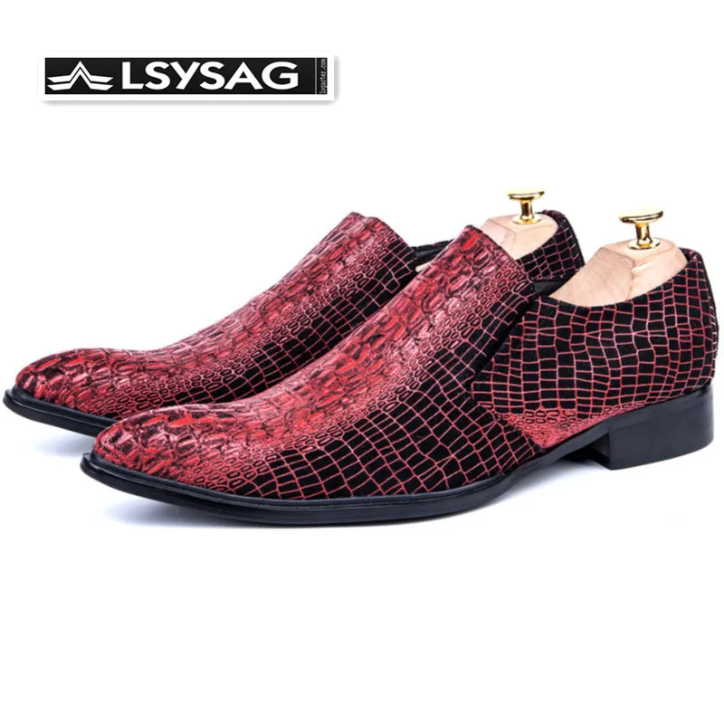 

Designer Brand Snake Pattern Genuine Leather Men Shoes Business Formal Dress Shoes Plus Size Party Italian Shoes