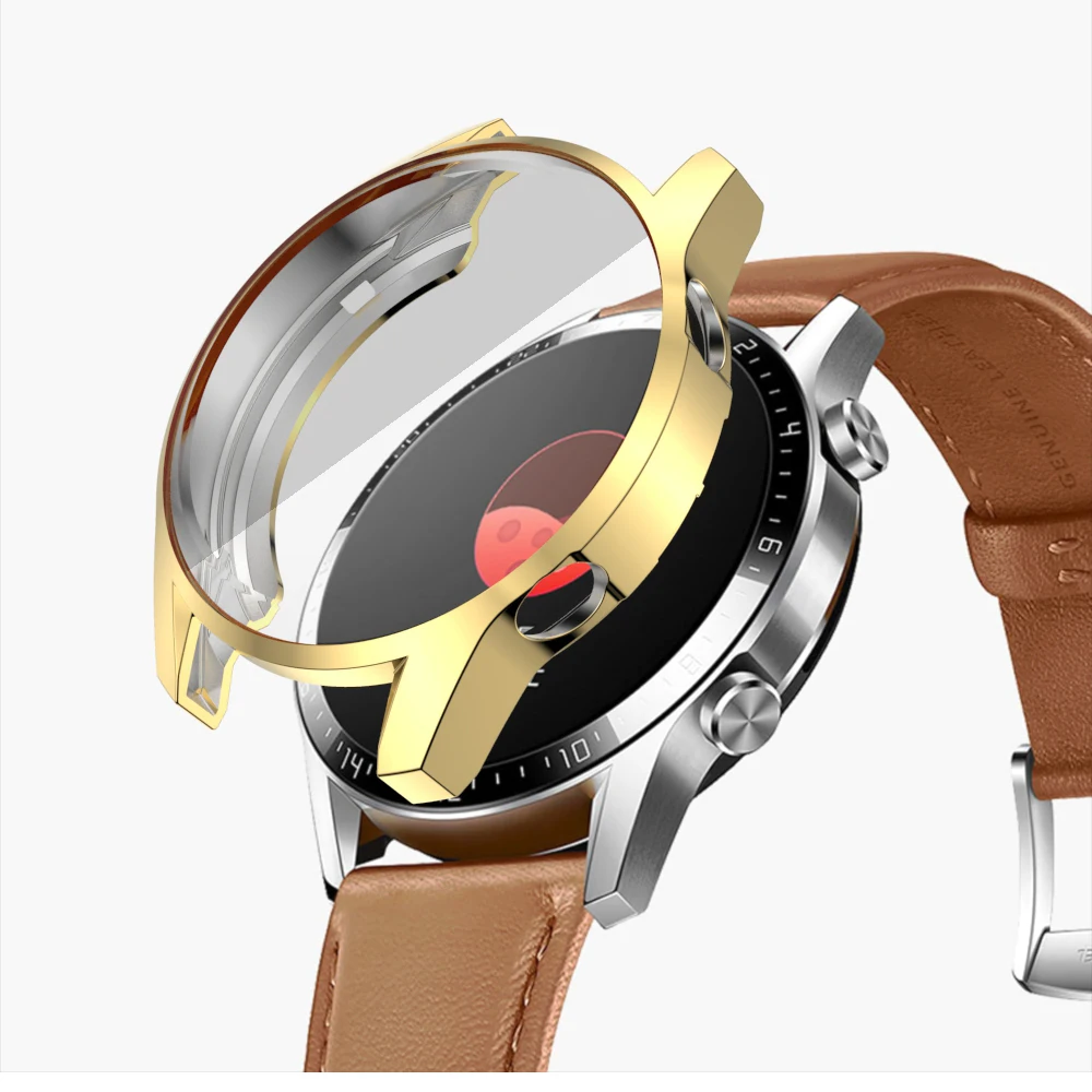 TPU-Beschichtung Fall Vollständige Abdeckung Schutzhülle Für Huawei Uhr GT 2 42mm 46mm Screen Protector Shell Für Huawei GT2 Uhr Fall – Detail 14