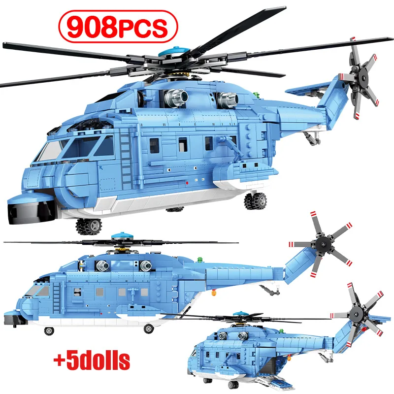 CITY Technical Police Bombers Helicopter Model Building Blocks Army Navy Carrier Fighter Military Bricks Toys For Kids | Игрушки и хобби