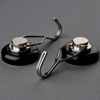 

6pcs Strong Magnetic Hook 360° Up and Down Movable Coat Hooks Kitchen Bathroom Powerful Neodymium Office Magnet Hook Hooks