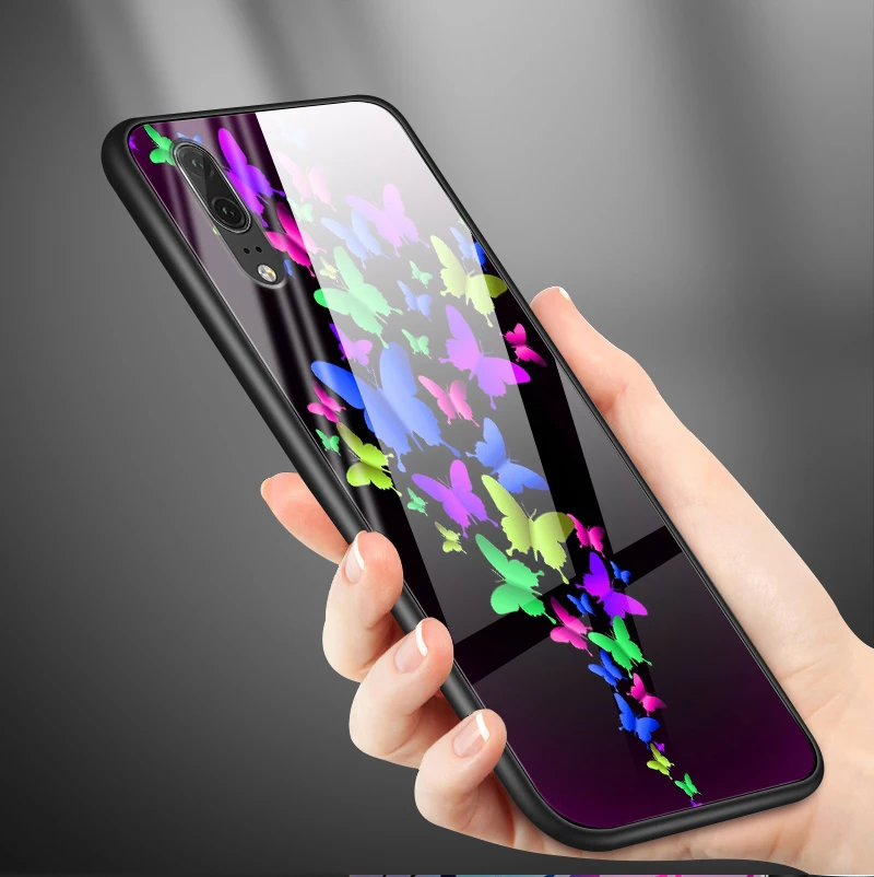 Противоударный жесткий чехол для huawei Enjoy 9s из закаленного стекла Mate20 Lite Pro Nova 2 3i 4 P Smart+ P20 P30 Honor Play TPU Shell