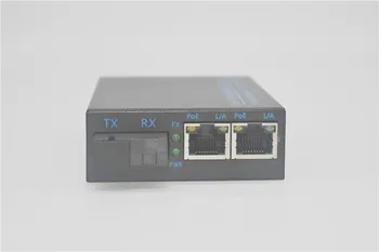 

1000Mbps POE Ethernet Switch Converter 2-Port POE Base-Tx & 1-Port Base-Fx SC Single Mode Dual Fiber 20KM 1310nm AC power supply