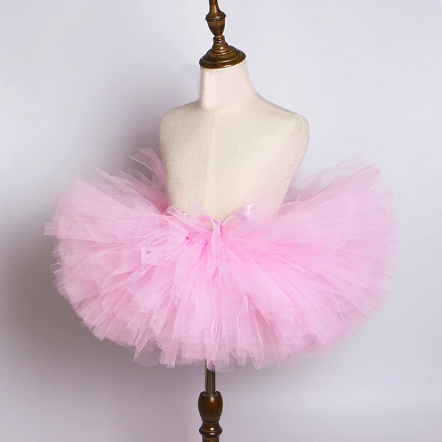 Jupe Tutu Minnie Rose pour Petite Fille, Sous-Jupe en Tulle Fait à la Main  avec Nministériels d à Cheveux à Points Blancs, Costume de ixd'Anniversaire