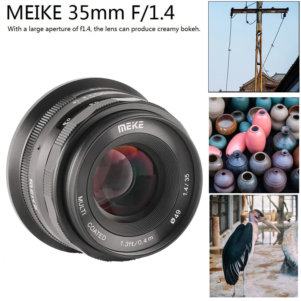 Объектив Meike 35 мм f1.4 с большой диафрагмой и ручной фокусировкой APS-C для