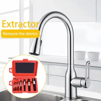 

5/6/8pcs Damaged Screw Extractor Drill Bits Guide Set Broken Speed Out Easy Out Bolt Stud Stripped Screw Remover Tool