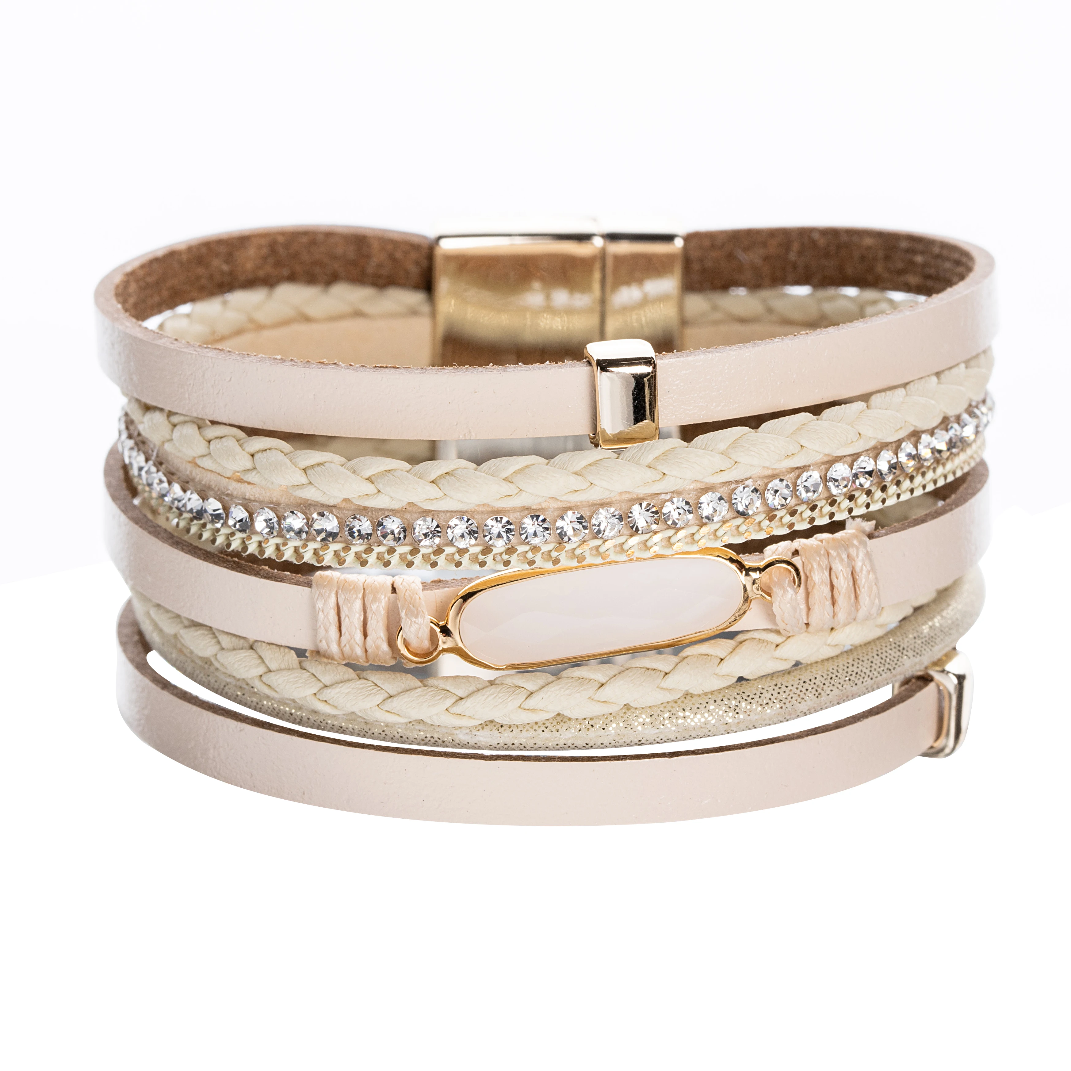 

Artilady wrap leather bangle for women charm winter bracelet pearl jewelry Gifts for Sisters and Friends Drop Shipping