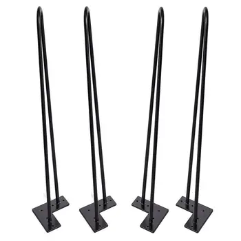 

4PCS/SET 28 Inch Solid Iron Metal Hairpin Table Desk Legs Furniture Leg Support leg For Sofa Cabinet Chairs Fast Shipping