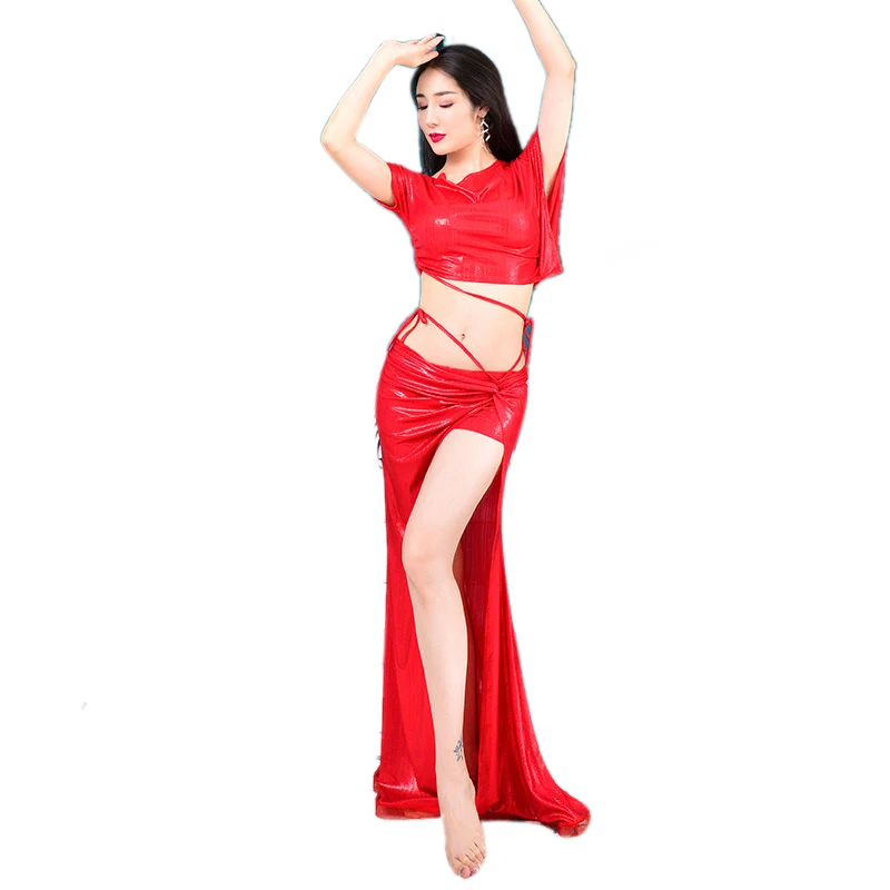 

Women Autumn Belly Dance Costume Top Skirt Bellydance Practicial Clothing Stage Performance Dancwear Dancing Competition Outfit