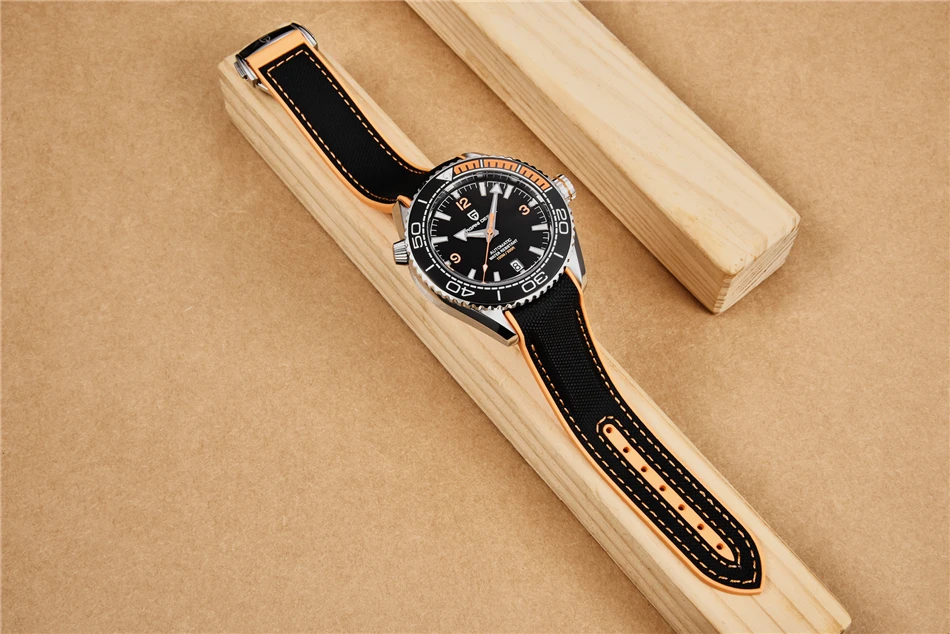 PAGANI DESIGN Men's Automatic Mechanical Watch Ceramic Bezel 100M Waterproof NH35A Movement Luxury Sapphire Glass Watch for Men