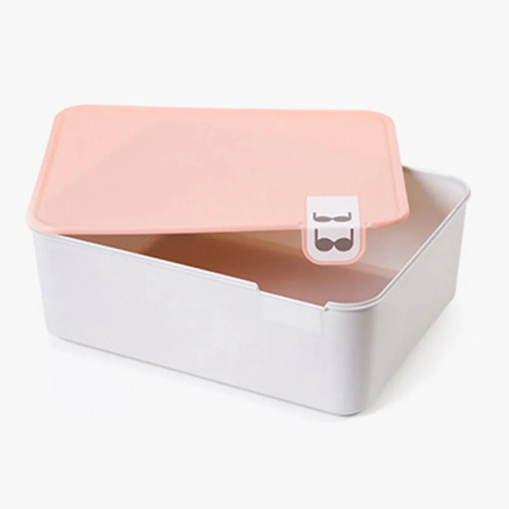 Storage Box Underwear Bra Sock Tie Organizer Home Dust-Proof Case With Lid Storage Box