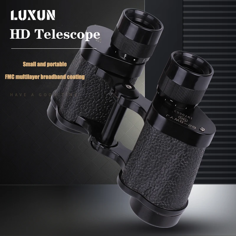 LUXUN 8X30 Military Black Binoculars HD High Magnification Powerful Binoculars Outdoor Tourism