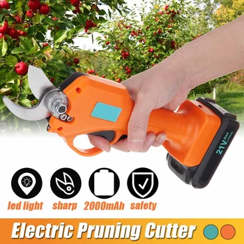

Electric Pruner 21V Li-ion Cordless Electric Pruning Shears Secateur with Light Branch Cutter Fruit Pruning Garden Power Tool
