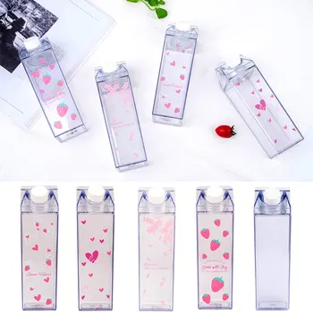 

Kitchen Leakproof Creative Transparent Milk Water Bottle Drinkware Outdoor Climbing Tour Camping Milk Water Bottles