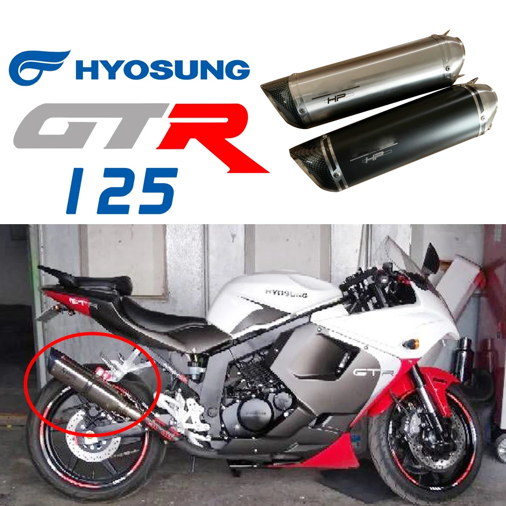Free Shipping Motorcycle Exhaust Muffler 304 Stainless Steel Full System Slip On Middle Piope For Hyosung Gtr 125 150 Cc Exhaust Aliexpress