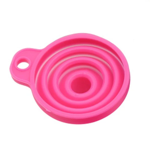 Light pink 1 шт Мини Складная воронка силиконовая Складная воронка складной Портативный воронки быть повешенным бытовой жидкости распределяя Кухня инструменты - Цвет: Light pink