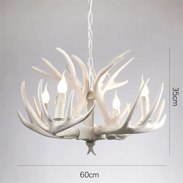 Современный светодиодный подвесной светильник Chandelire E14, подвесной светильник, промышленный светильник оленьи рога, Светильники для гостиной, кухни - Цвет корпуса: white 4 heads