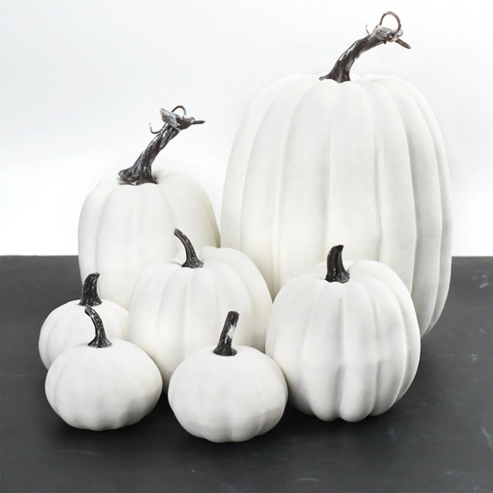 7Pcs Halloween Simulation Pumpkin Model Artificial Craft Fall Harvest Decoration ornament crafts miniature ornament resin crafts resin wedding buttons monks figurine decor