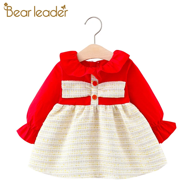 

Bear Leader Toddler Baby Princess Dresses 2020 New Fashion Kids Girl Ruffles Dress Autumn Sweet Clothes Casual Newborn Outfits
