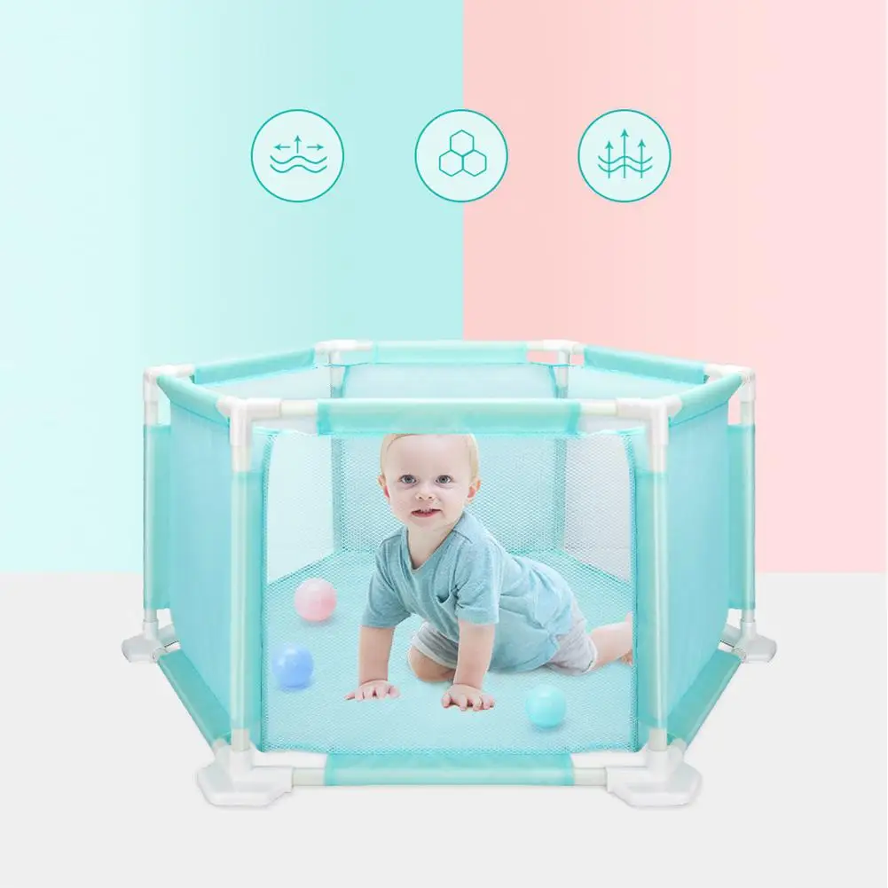 HobbyLane Hexagon Children's Playpen Toddler Baby Indoor Crawling Safety Fence Home Playground