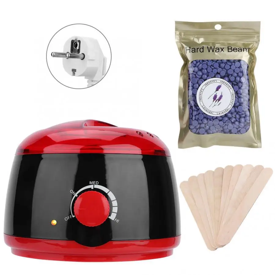 Wax For Depilation 3 Types Hair Removal Sets Waxing Kit Wax Warmer Machine Heater+ Wax Beans+ Wax Sticks Hair Removal Wax l - Цвет: EU Plug