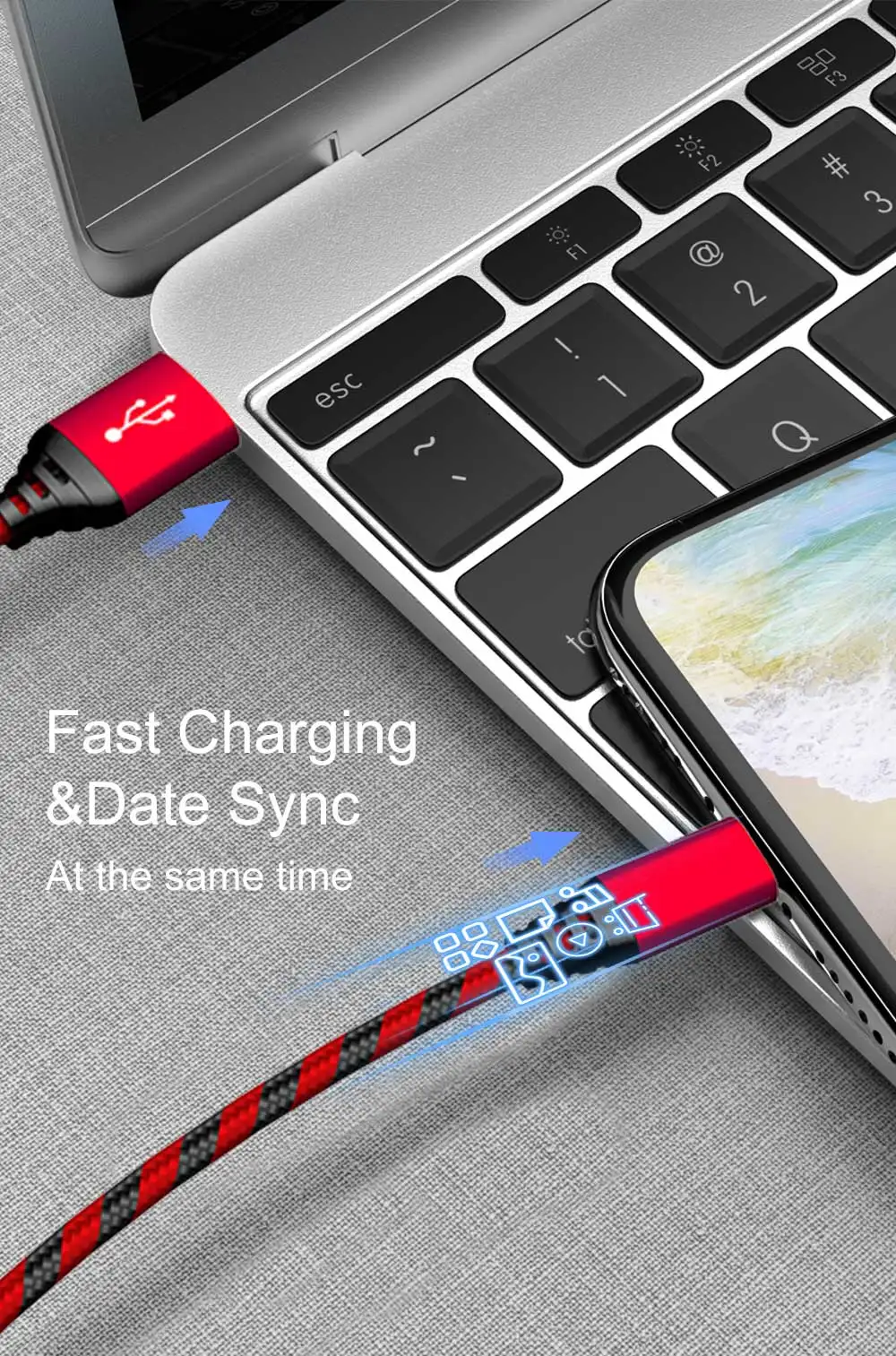 MUSTTRUE 3.0A Cable USB Type C for samsung a70 a50 Type-c Cord Fast Charging Wire for xiaomi mi 9 se Phone Charger Cable USBC