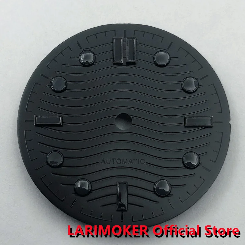 LARIMOKER 31 мм черный циферблат часов без даты окно подходит NH36A NH35A MIYOTA8215 821A Pearl2813 2836