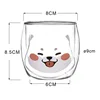 200ML Korean Cute Shiba Inu Mugs Double Glass Breakfast Milk Mug Creative Animal Coffee Cup Ladies Juice Cups ► Photo 2/6