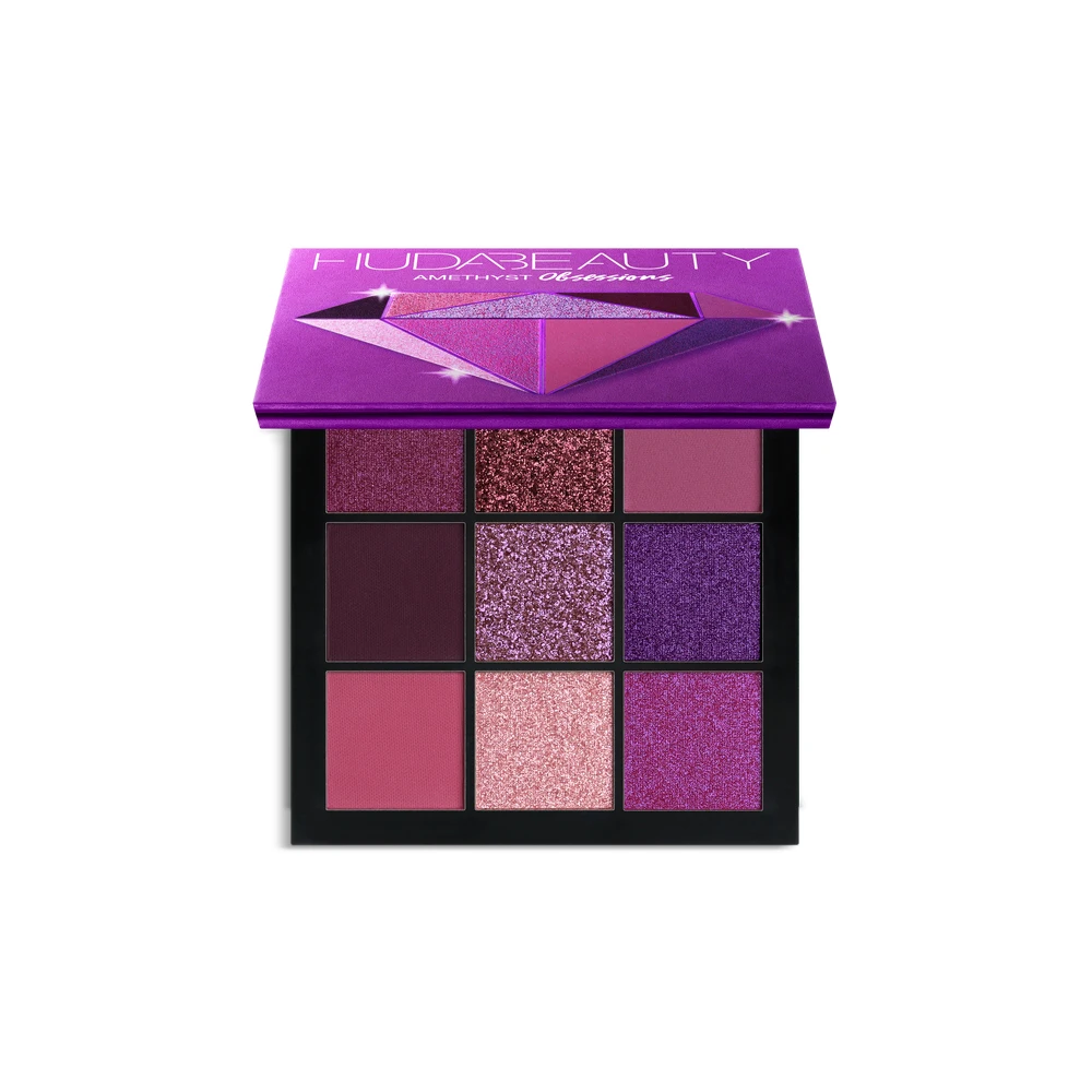 Hudas beauty тени для век Палитра Hudas beauty Obsessions драгоценные камни Коллекция 9 цветов матовые мерцающие тени для век Блеск